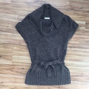 Cowlneck Short Sleeve/sleeveless Sweater